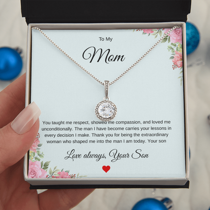 A Son's Tribute Pendant - 'Without You There Is No Me'