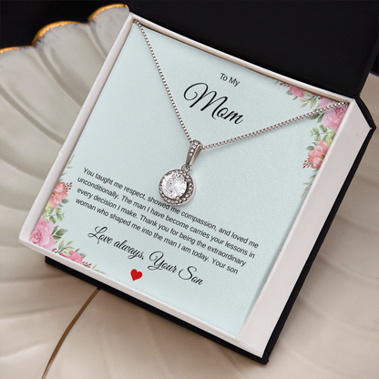 A Son's Tribute Pendant - 'Without You There Is No Me'