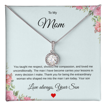 A Son's Tribute Pendant - 'Without You There Is No Me'