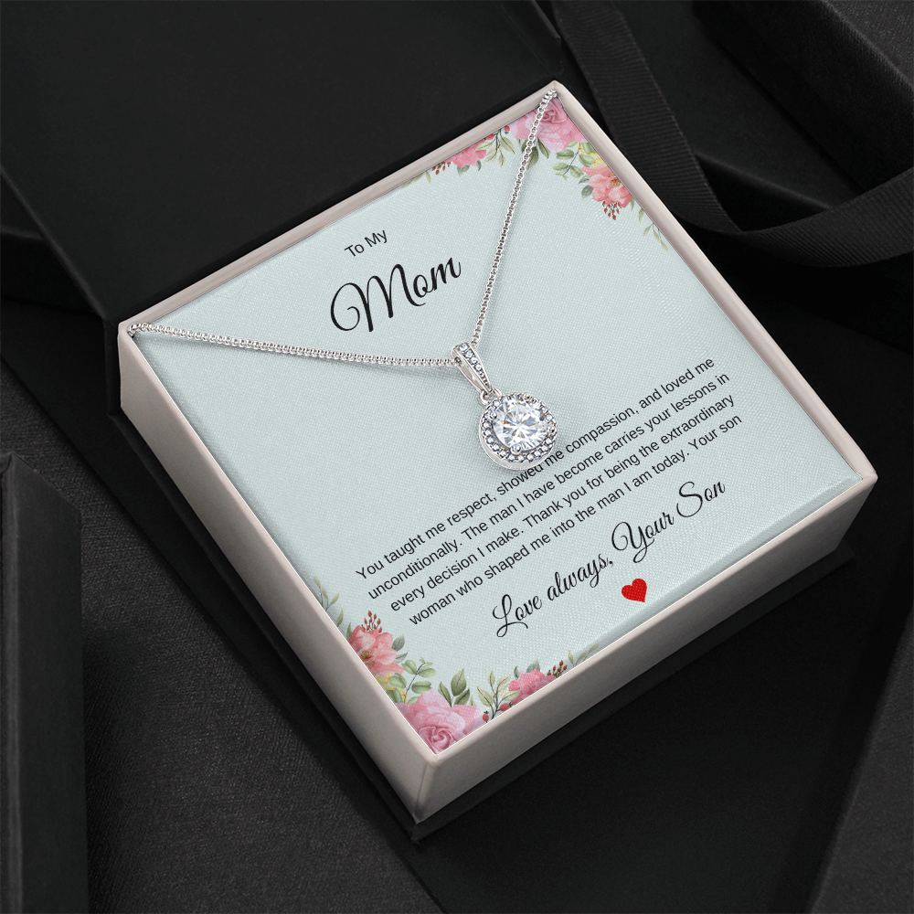 A Son's Tribute Pendant - 'Without You There Is No Me'
