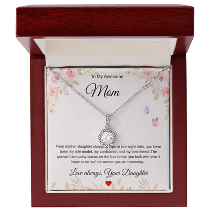 Mother-Daughter Eternal Bond Pendant - She Taught Me How To Shine