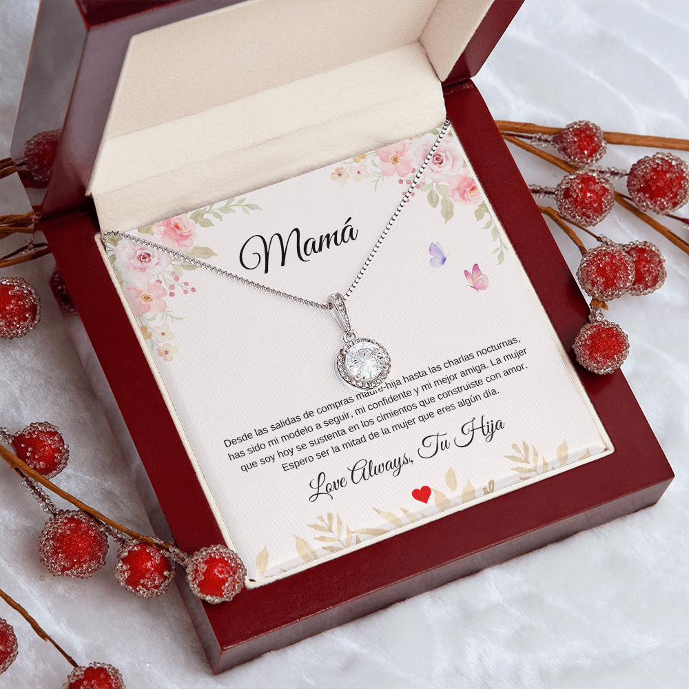 El collar de vínculo eterno madre-hija: Ella me enseñó a brillar