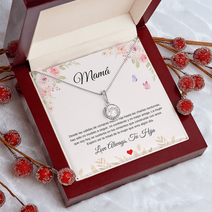 El collar de vínculo eterno madre-hija: Ella me enseñó a brillar